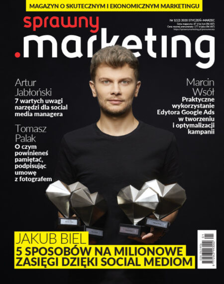 Jakub Biel portret prasowy okładka Sprawny Marketing fot Krzysztof Zaleski